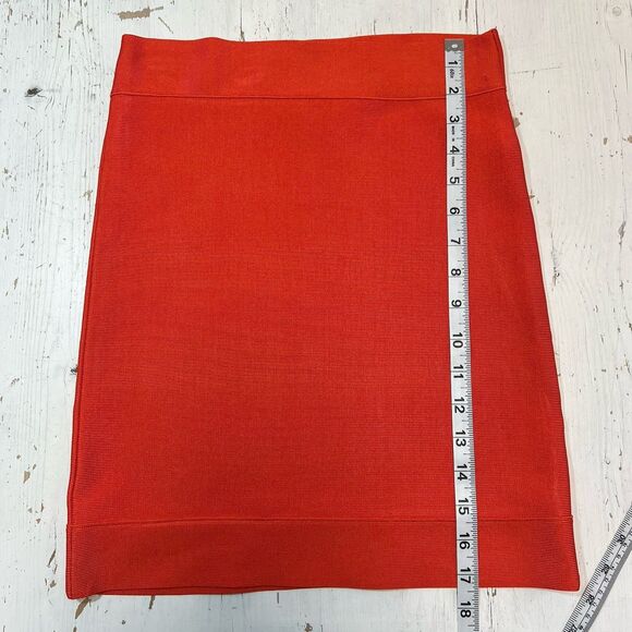 BCBG MaxAzria Skirt S Orange Bodycon Bandage Mini Womens 202A - Picture 4 of 4